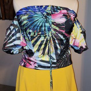 Bebe drawstring ruched top sz 14